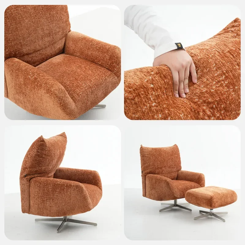 Edra Petal Chair Single Sofa Adjustable Backrest Rotating Sofa Chair Living Room Single Chair