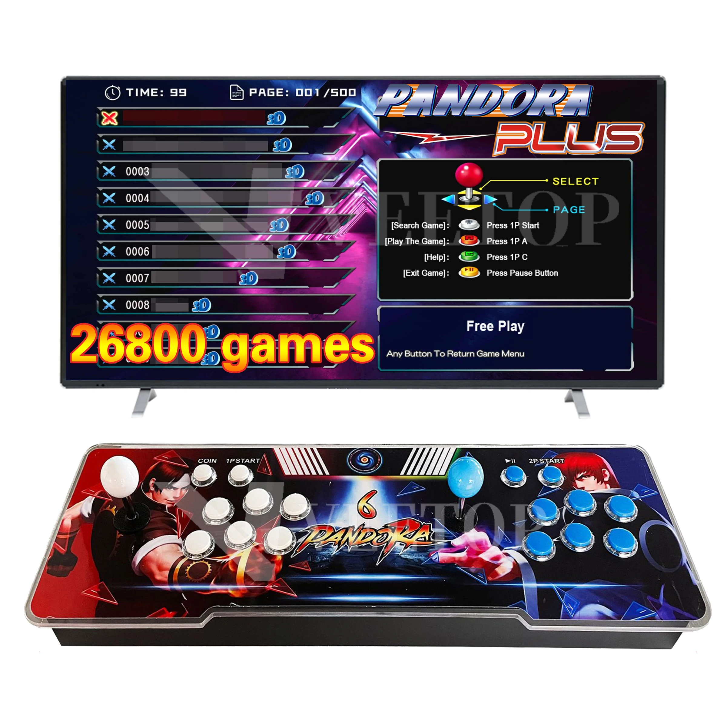 

Factory Wholesale Arcade Cansole in pandora Game Box Arcade Console 9 10th Kit Box 3d Wifi New 2024 Boxes Wholesale