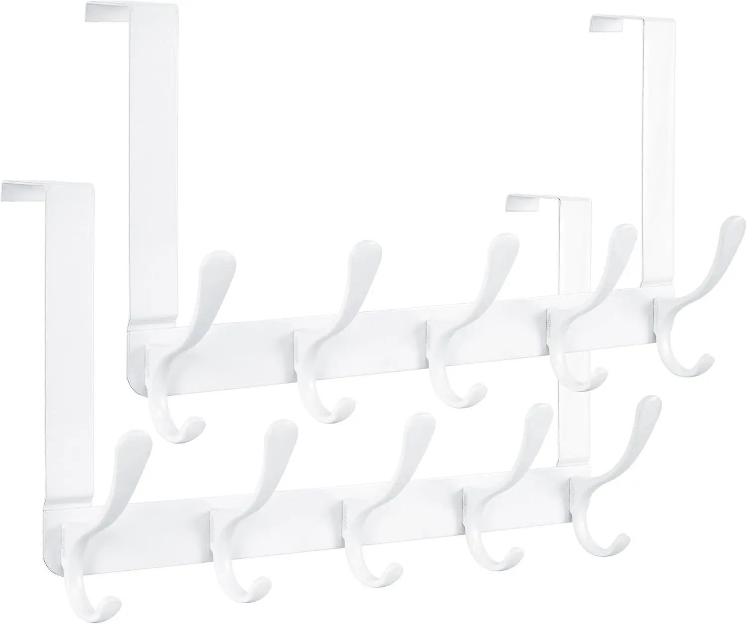 

Over The Door Hook, Door Hanger Hooks for Hanging Clothes, Towels, Coats, Hats, Over The Door Towel Hook - Pack of 2, Wh