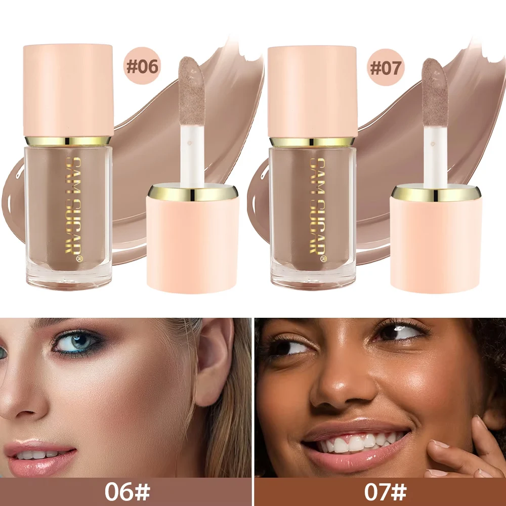 Contorno Líquido de 2 Colores Beauty Glazed 2026 para Realzar el Contorno Facial, Resistente al Agua, Mate, Maquillaje Facial para Dar Forma de V
