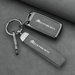 Zinc Alloy Leather Car Flip Key Case Cover Protector Shell Fob Key For Citroen C1 C2 C3 C4 C5 XSARA PICA Auto Accessories