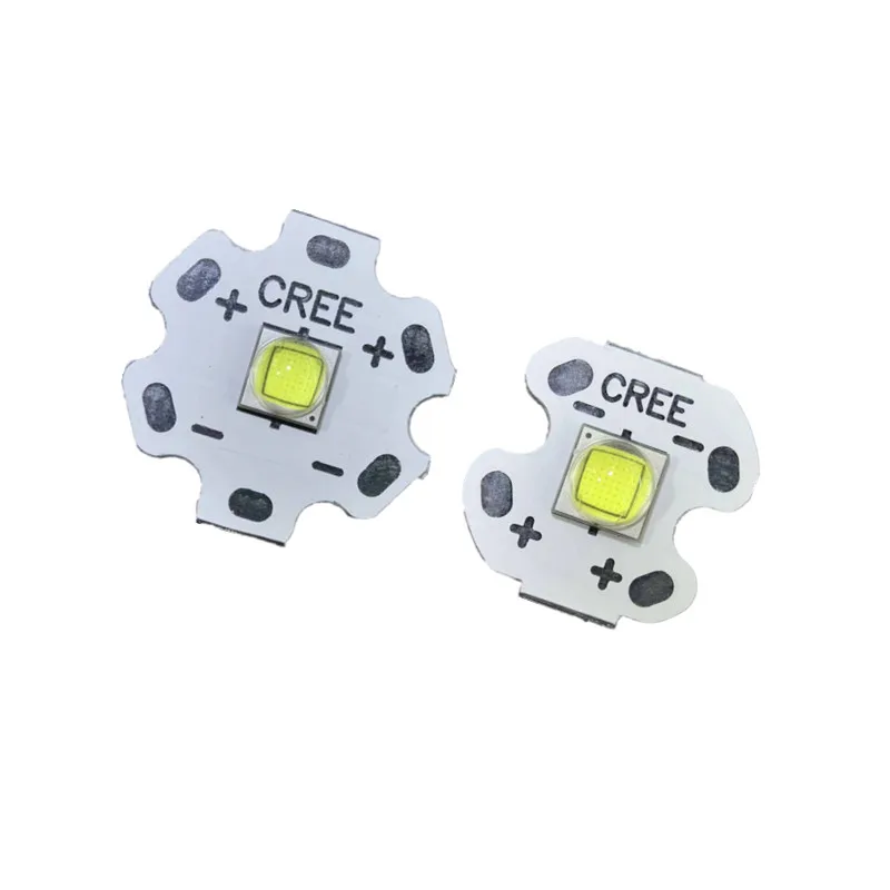10pcs XML2 10W LED Chip SMD 5050 U2 White Warm Blue Green UV High Power Bead Flashlight Headlight Weld 20mm 16 Heat Star Sink