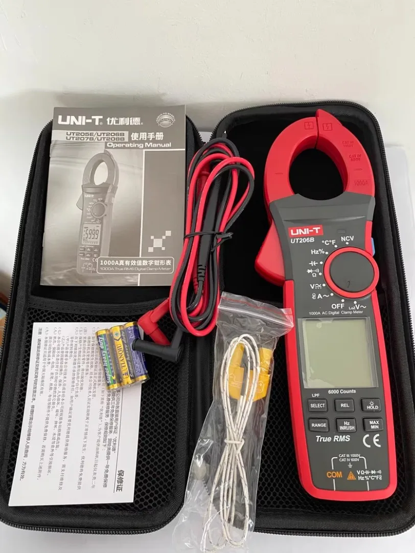 1pc UNI-T UT206B 1000A True RMS Digital Clamp Meters with Auto Range*SY