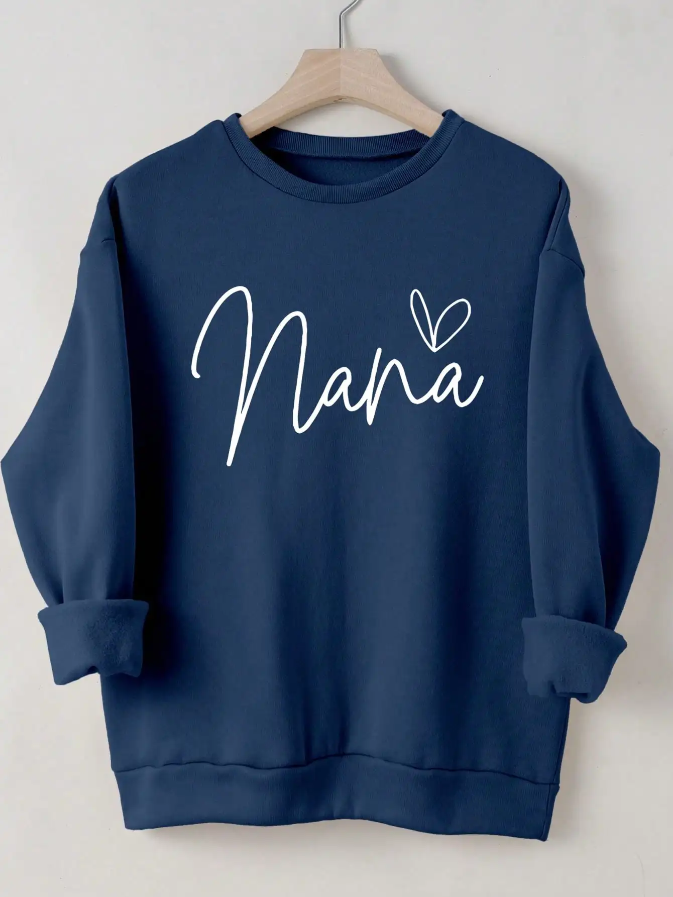 

Женская толстовка с круглым вырезом и длинными рукавами с принтом Nana Heart, повседневный топ на осень и зиму