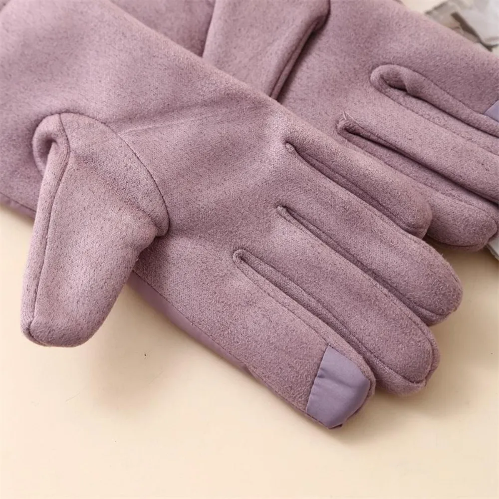 Winter Thickened Touchscreen Gloves Down Cotton Warm Cycling Gloves Anti-Cold Windproof Women Gloves Korean Style