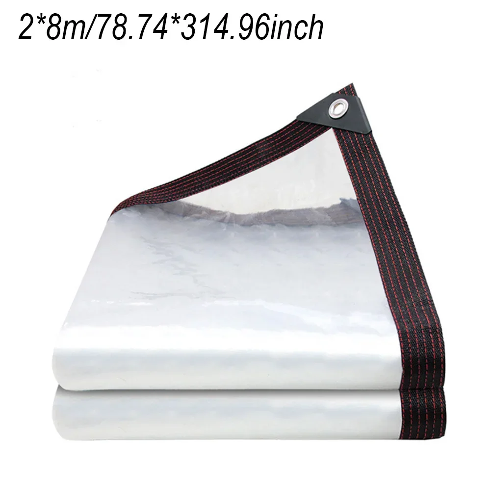 Lona de PVC resistente, impermeable, dosel, cubierta de hoja impermeable transparente, 2*2m, 2*3, 2*4m, 2*5m, 2*6m; Cuerda: 5m, 10m