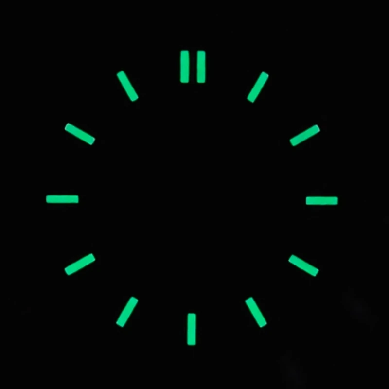 BLIGER 31mm Black watch dial Green luminous dial fit NH70 NH72 movement fit 3 o'clock crown 3.8 o'clock crown 4.5 o'clock crown