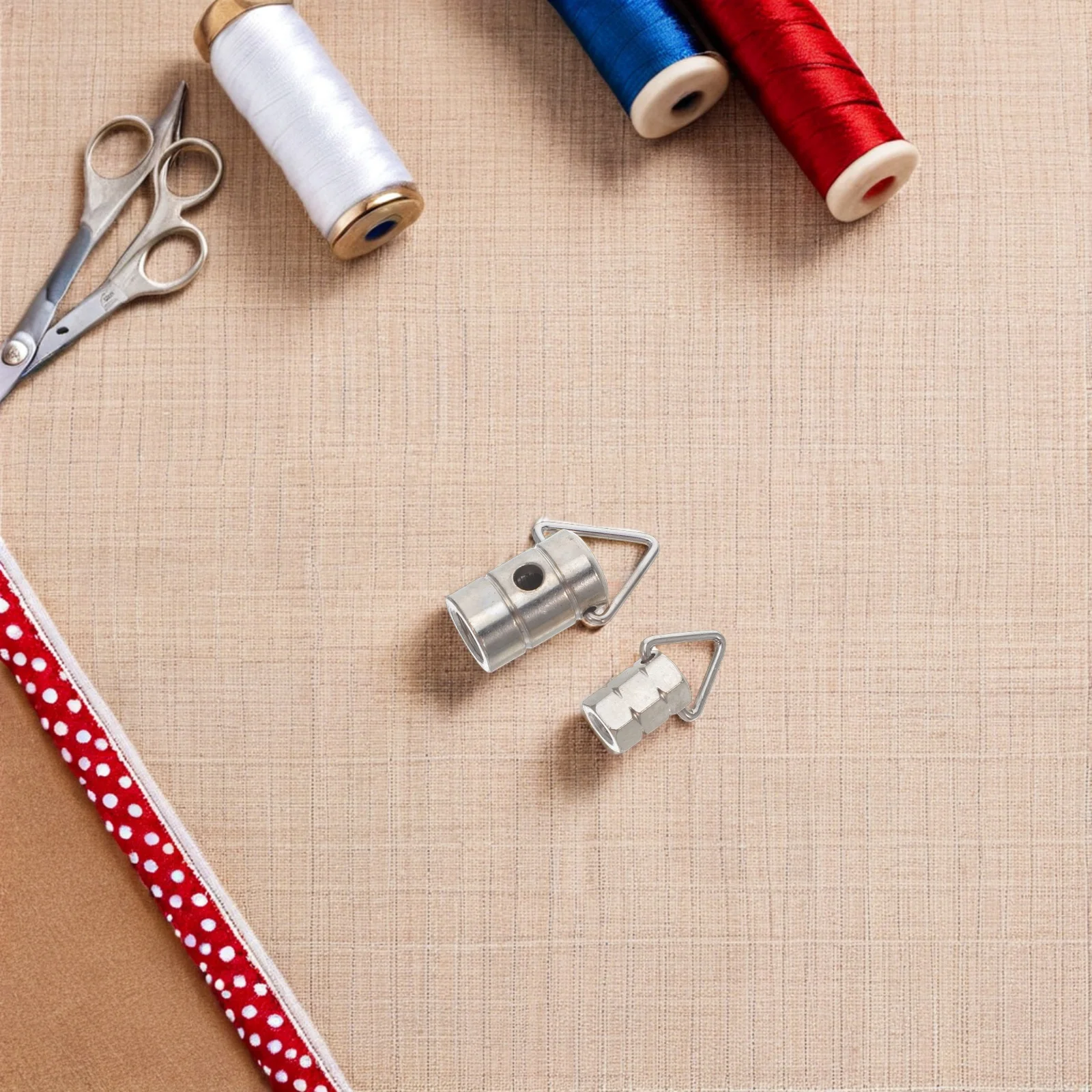 

2 PCS Strap Buckle Metal Lock Protector Acoustic Guitar Locks Silver Button Banjo