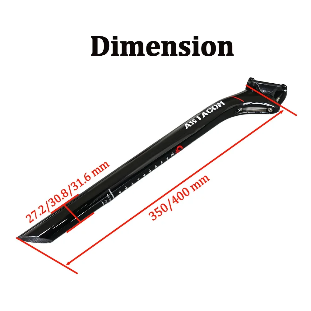 Ultralight Full Carbon Fiber UD Layback Slant-Cut Seatpost, 27.2/30.8/31.6mm 3 Colors Available for Mountain & Road Cycling Part