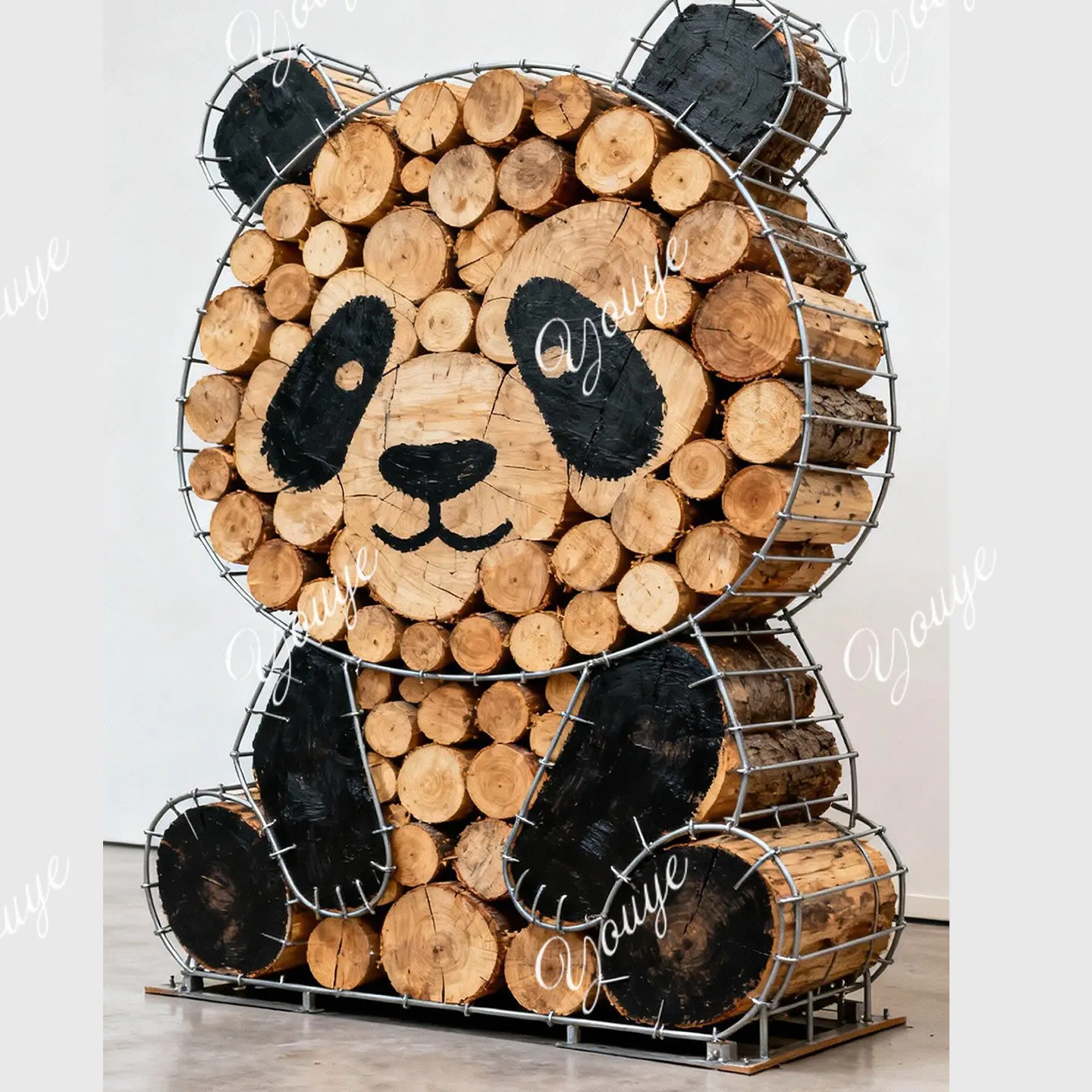 

Ornaments: outdoor courtyard landscape check-in, firewood, wooden modeling, animal decoration, wood shooting background