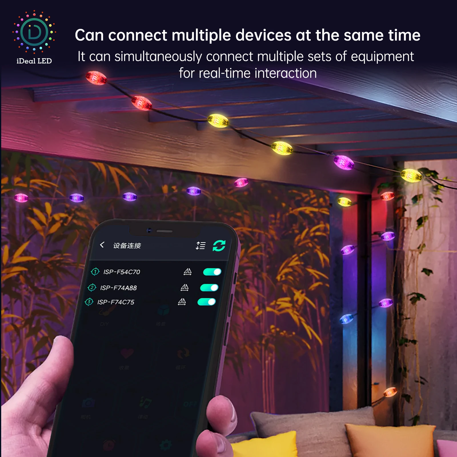 Dreamcolor diamond shap USB LED String Light WS2812B Garland Fairy Lights for Christmas Birthday Party Decoration Waterproof