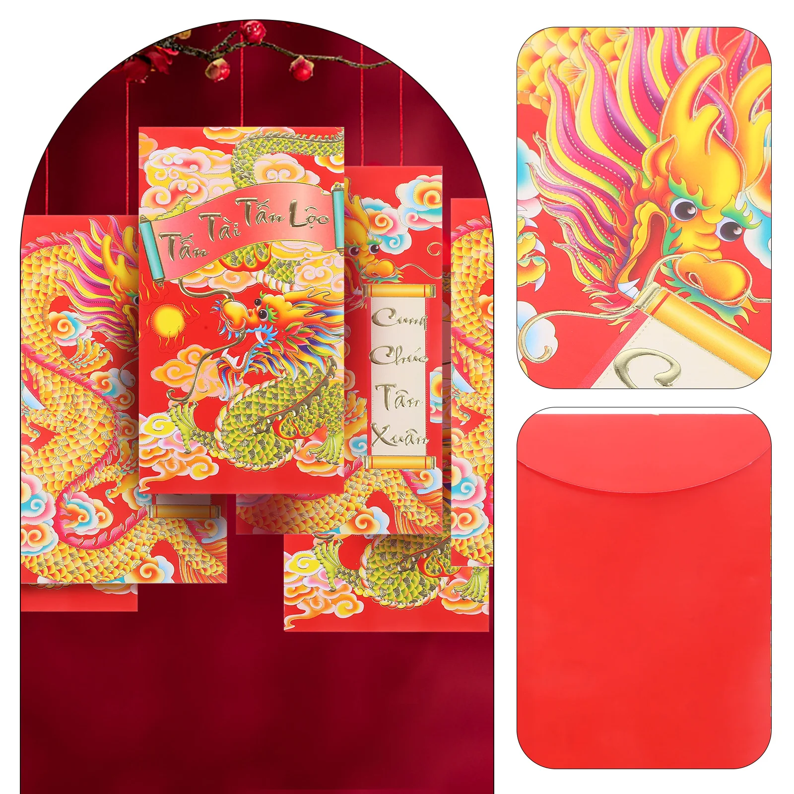 

30 Pcs Lunar New Year Envelope Money Wallet Snake Coins Red Children's Packet For Lucky Envelopes Chinese Calendar