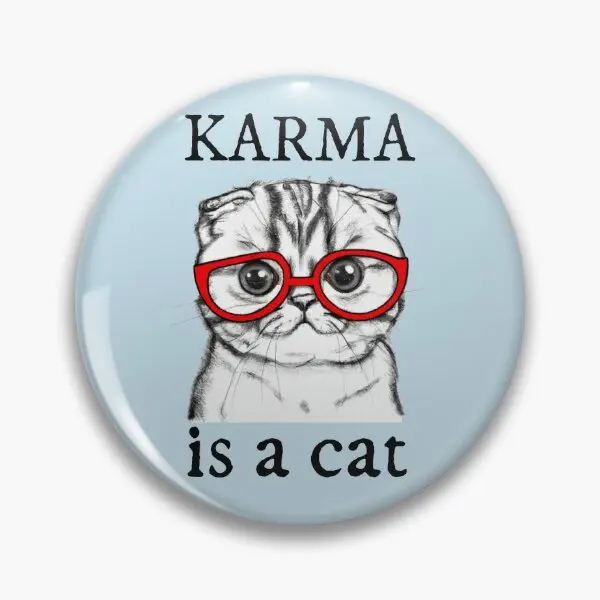 Karma Is A Cat Midnights Lyric T Shirt  Soft Button Pin Badge Funny Gift Decor Women Collar Brooch Creative Cartoon Fashion