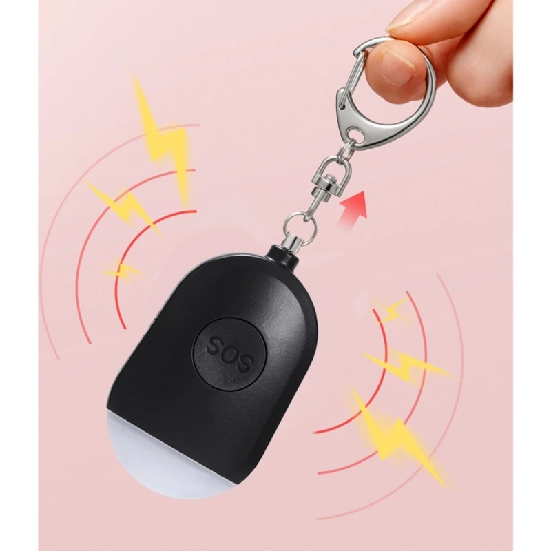 Emergency-Safety Siren with LED Light 130dB USB Security Alarm Keychain