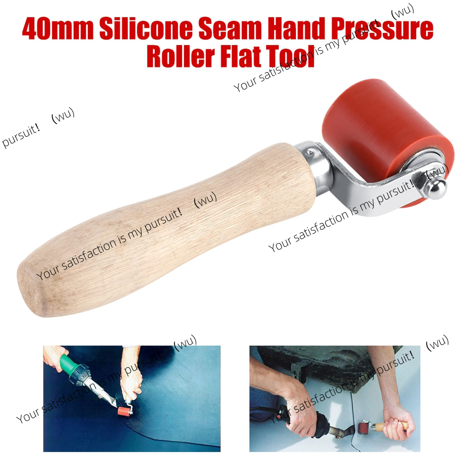 40mm Silicone High Temperature Resistant Seam Hand Pressure Roller Roofing PVC Welding Tool