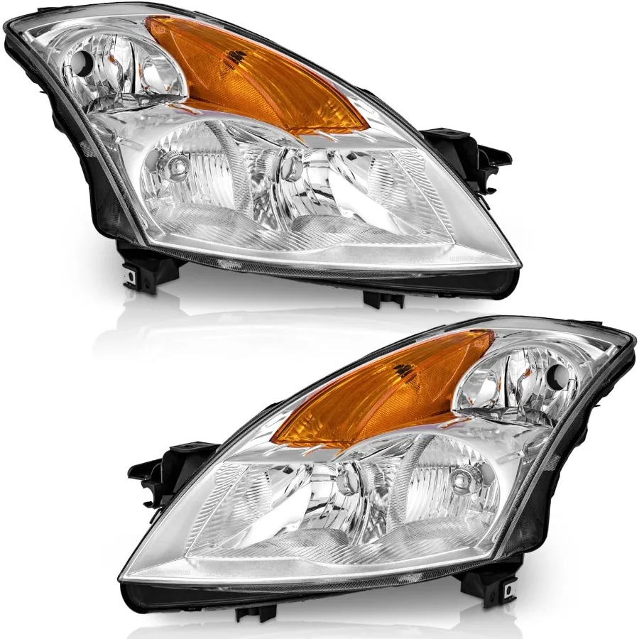 

Фары, совместимые с 07-09 Nissan Altima 4Dr Sedan, пара фар в сборе, замена для 07-09 Altima, хромированный корпус Am