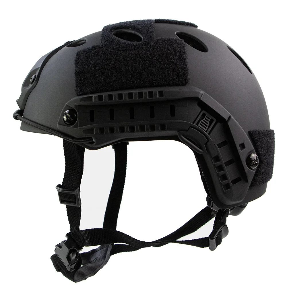 NONE Schneller taktischer Helm, verstellbarer Knopf, verdicktes ABS, Outdoor-Luftpistolen-Schießen, CS-Schutzausrüstung, geeignete Kopfgröße 55–60 cm 5