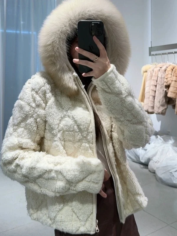 

Korean Sle Soft Fluffy Lazy Thiened Sweater Jaet Women's New Autumn Winter Hooded Plu Outerwear Comfortable Casual