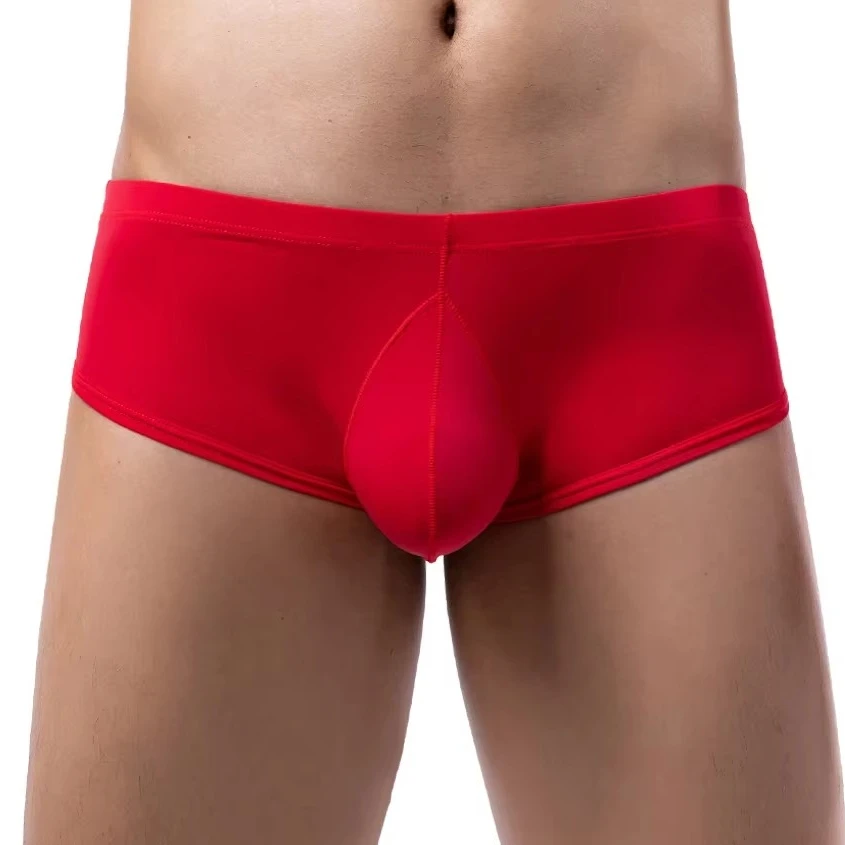 Sexy Mens Open Butt Underwear Boxers Shorts U-Pouch Solid Male Panties Cuecas Calzoncillos Hombre Underpants Comfy Boxershorts