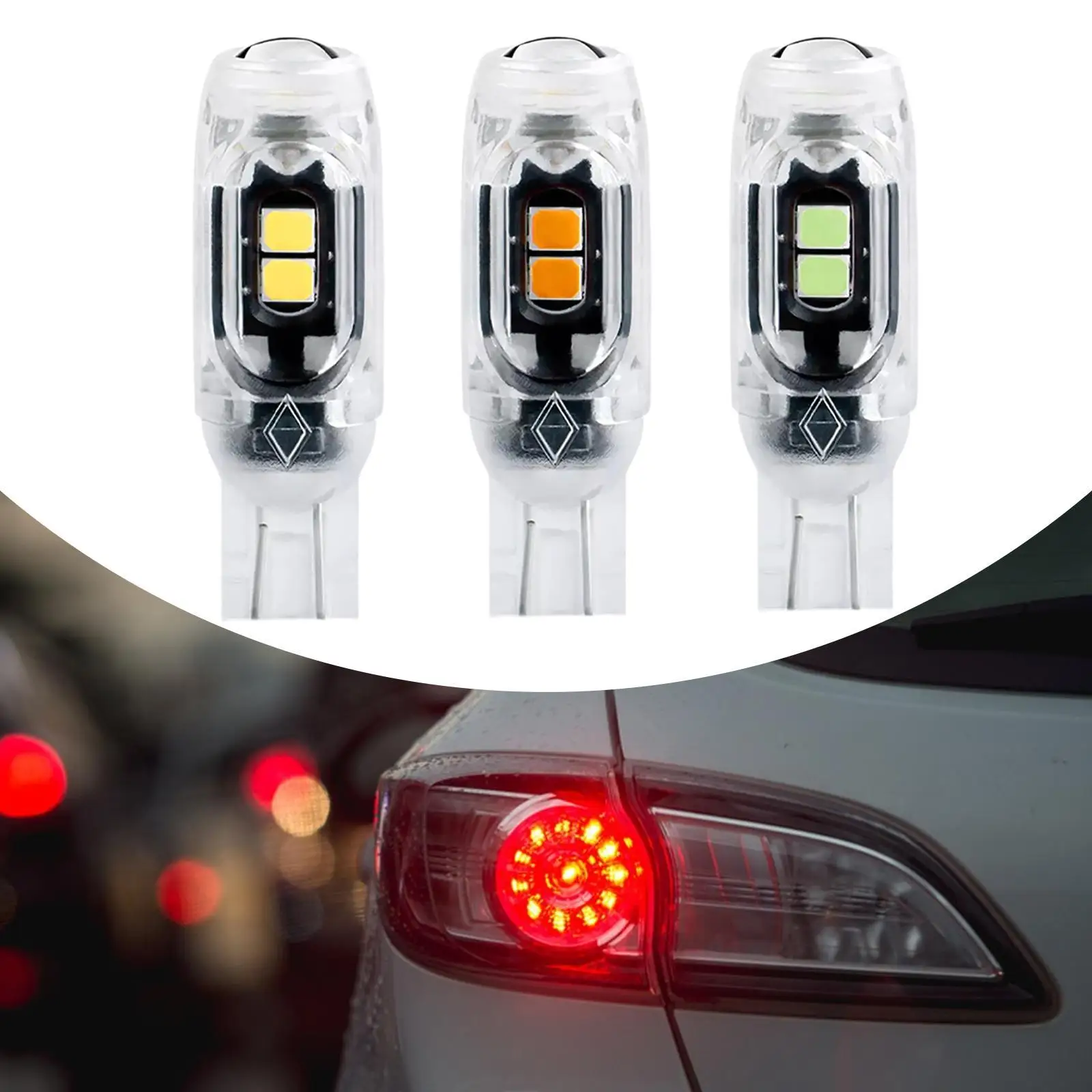 Generic LED Bulb for Car DC 12V Practical LED Wedge Light Bulb for Auto