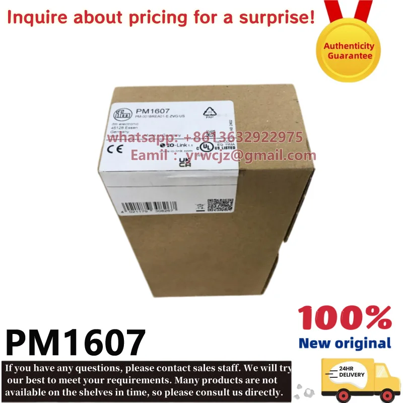 IFM PM1607 Hygienic Flush-Mount Pressure Sensor, 100% Brand New and Original