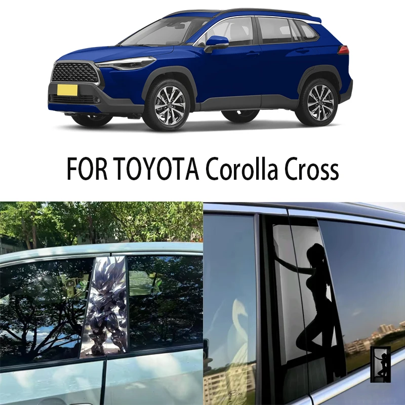 

Door Window Decoration Trims Pillar Posts Stickers Auto Styling For TOYOTA Corolla Cross Car accessories
