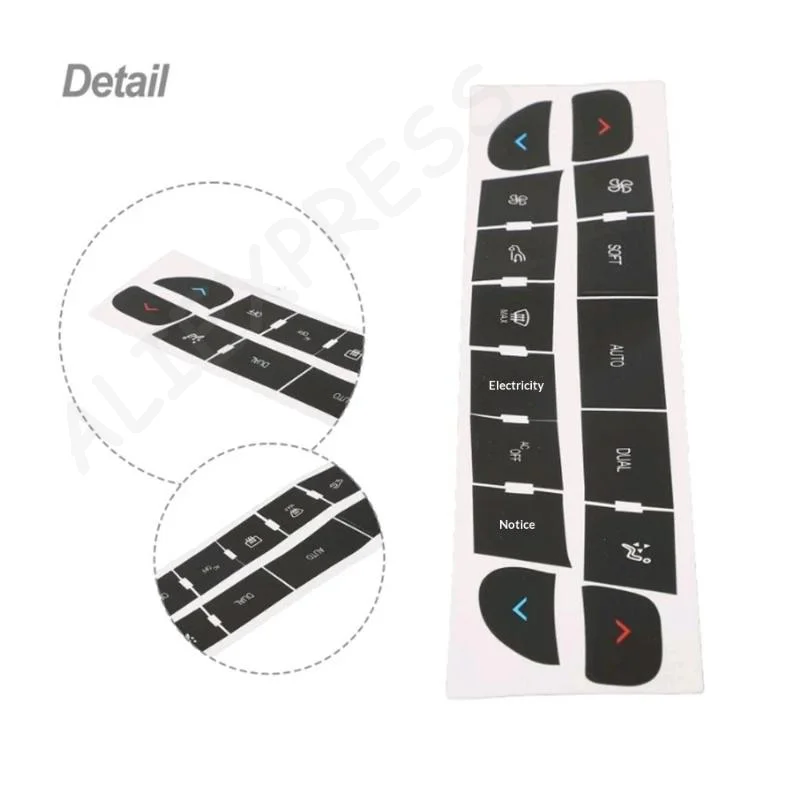

New5Sets Car Air Conditioning Climate Control Button Repair Sticker For Renault Megane/ Master/ Scenic