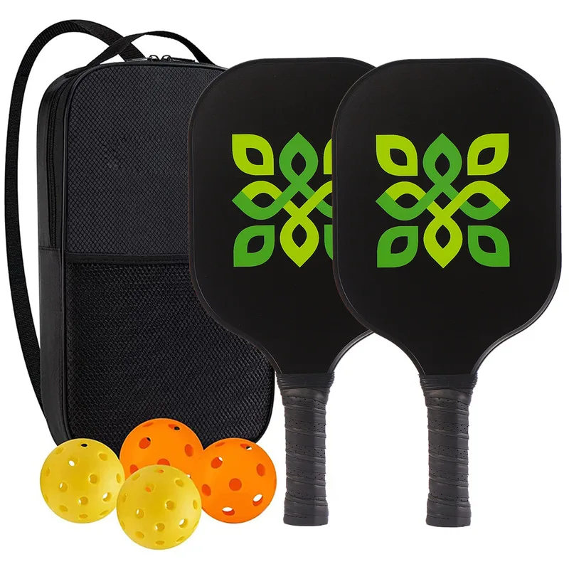 Pickleball Paddles USAPA Approved Set Rackets Honeycomb Core 4 Balls Portable Racquet Cover Carrying Bag Gift Kit Indoor Outdoor