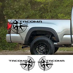 Pickup Trunk Bed Side Stickers For Toyota Tacoma TRD Truck Graphics Compass Decor Decal Vinyl Film Cover Auto Tuning Accessories