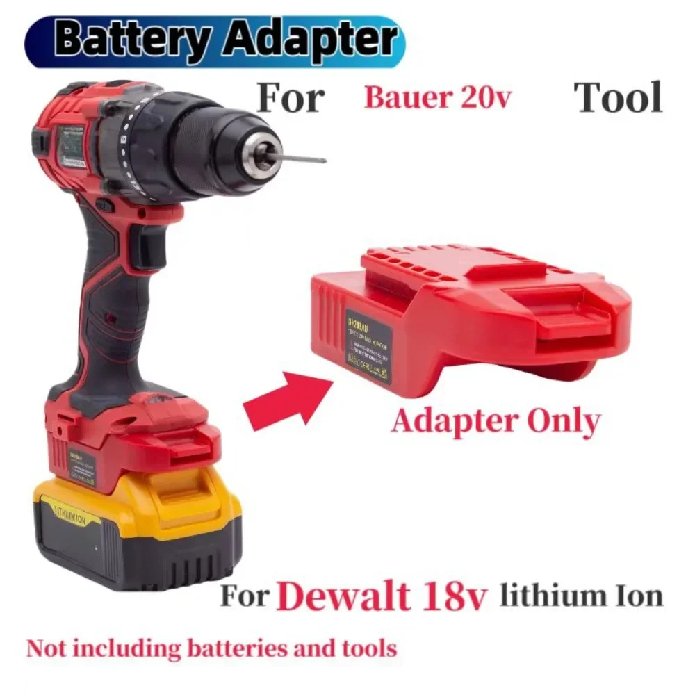 Battery Adapter Converter For  Dewalt 18v 20V Lithium Convert  To Bauer 20 Tool Power Tool Converter(Without Battery &Tool )