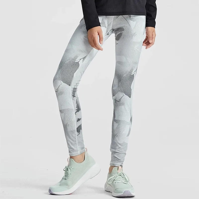 سراويل يوجا من القماش المطاطي للأطفال للجنسين، ملابس رياضية مريحة بطبقة أساسية، ملابس خارجية جاهزة