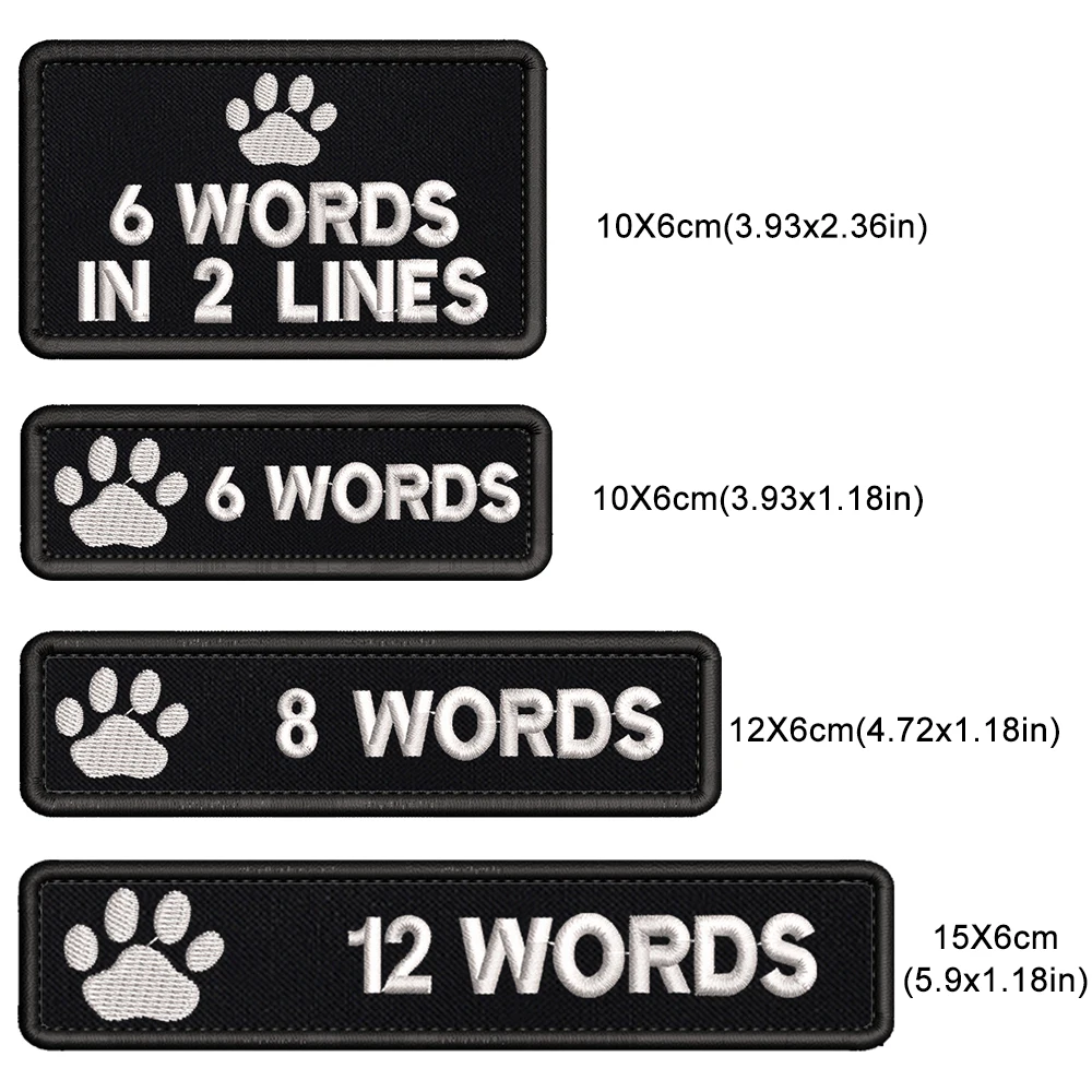 Parche bordado personalizado para collar de perro con pata - imagen 5