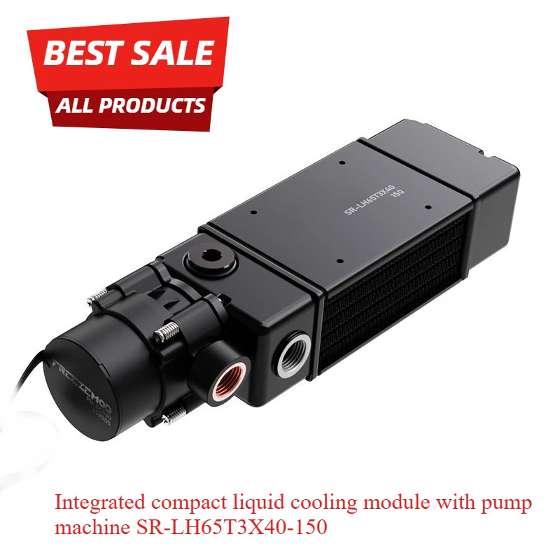 Integrated compact liquid cooling module with pump machine 12V 24V SR-LH65T3X40-150