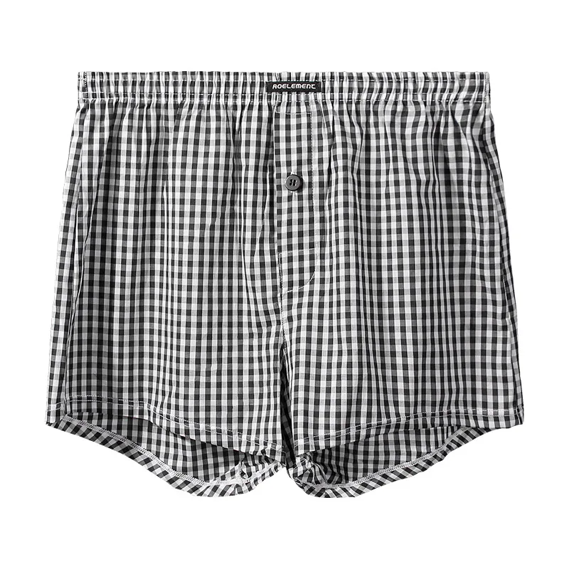 Locker sitzende Herren-Boxershorts aus reiner Baumwolle, bequeme und atmungsaktive Schlafshorts aus dünner Baumwolle, kurze Boxershorts