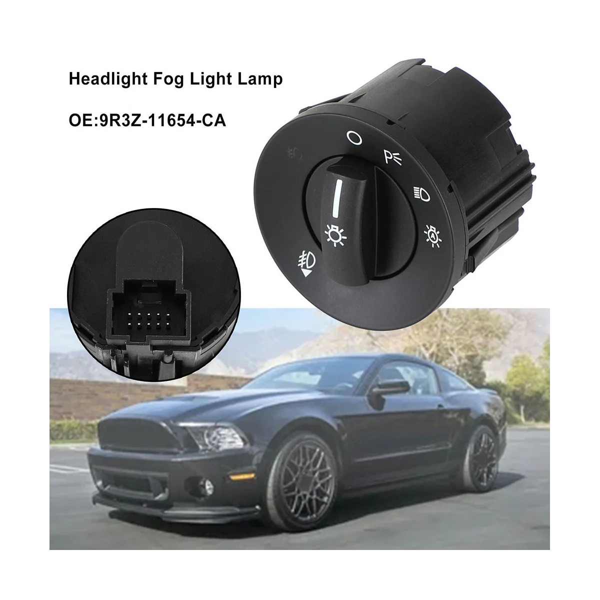 9R3Z-11654-CA Headlight Fog Light Lamp Switch for Ford Fusion Ford Mustang 2010-14 9R3Z11654CA