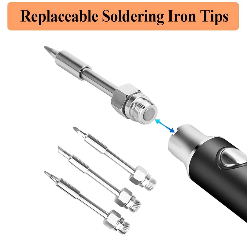 

Classy-3PCS USB Soldering Iron Tips Welding Tools Kit 8W Solder Tip For USB Soldering Iron Electric Soldering Iron Repair Set Ki
