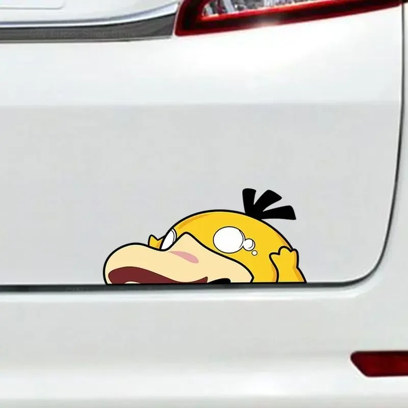 Pokemon Psyduck Car Sticker Anime Personality Stickers Decorative Car Motorcycle Bumper Creative Waterproof Stickers Accessories