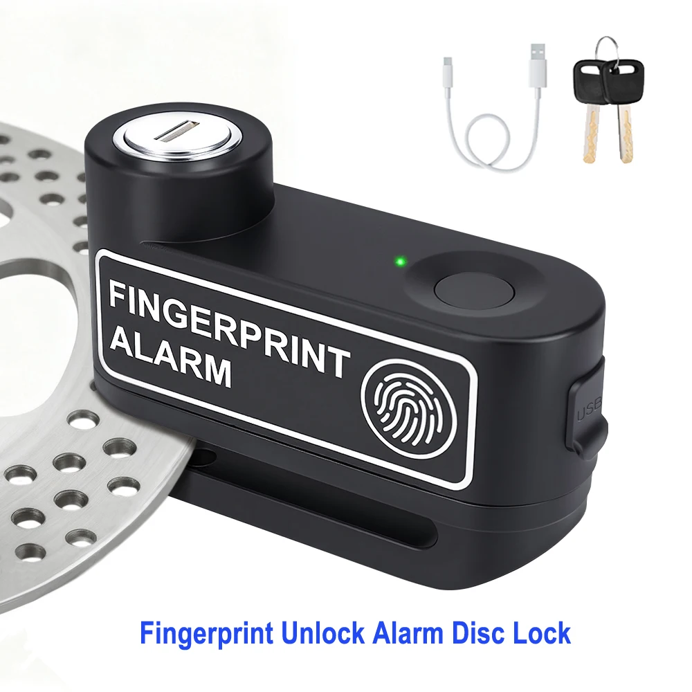 Extractme Motorrad Alarm Scheibenbremse Schloss Sicherheit Moto Rad Disk Vorhängeschloss Wasserdicht 110dB Laut Anti Diebstahl Alarma Motocicleta