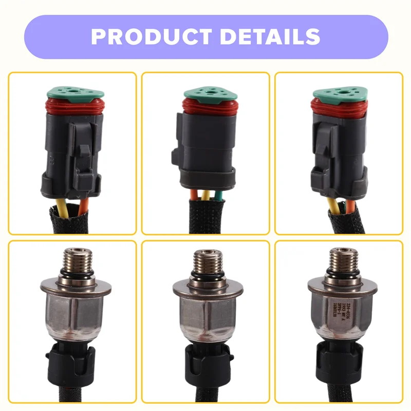 Sensor de pressão resistente para Caterpillar CAT C7 3126 C15 MXS BXS NXS 224-4536 194-6726 3PP6-1