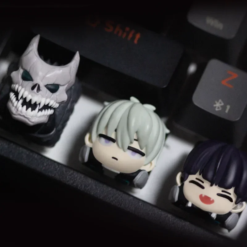 Anime Keycaps Kaiju No. 8 Ichikawa Nobuko Zongshiro Cute Artisan Keycap Resin Key Caps Mechanical Keyboard PC Gamer Holiday Gift