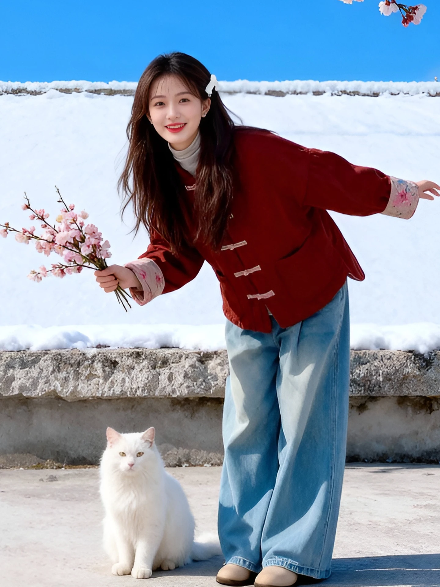 

Ретро-куртка в китайском стиле, двусторонняя, теплая, хлопковая, женская, зимняя, новая, свободного кроя, с воротником, из смесового хлопка, универсальная, хлопковое пальто