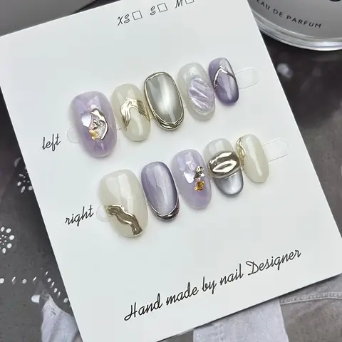 8 best sales lösnaglar lila - №7