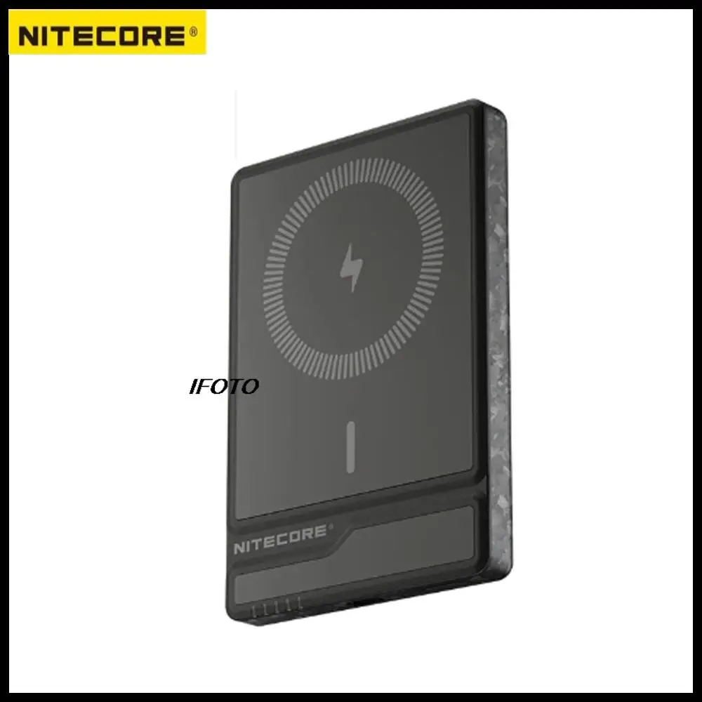 NITECORE NW5000 Magnetic Wireless Mobile Power Bank Portable Poverbank 5000mAh Carbon Fiber QC3.0 QC2.0 20W Fast Charge