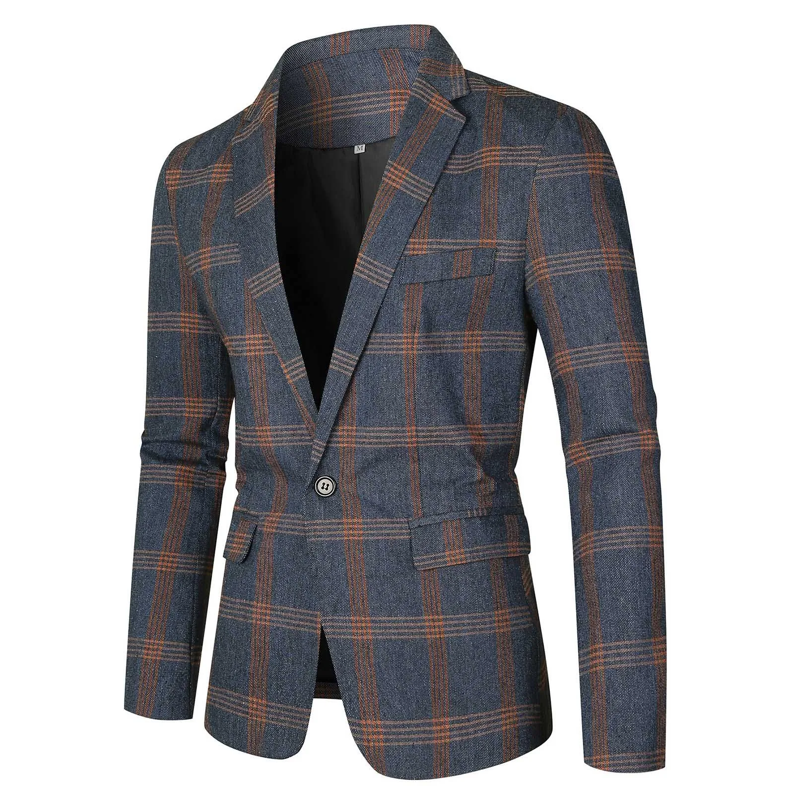 Luxury High-end Brand Solid Color Plaid Stripe Men's Casual Business Blazer Groom Wedding Dress Party Show Host Suit Jacket Coat