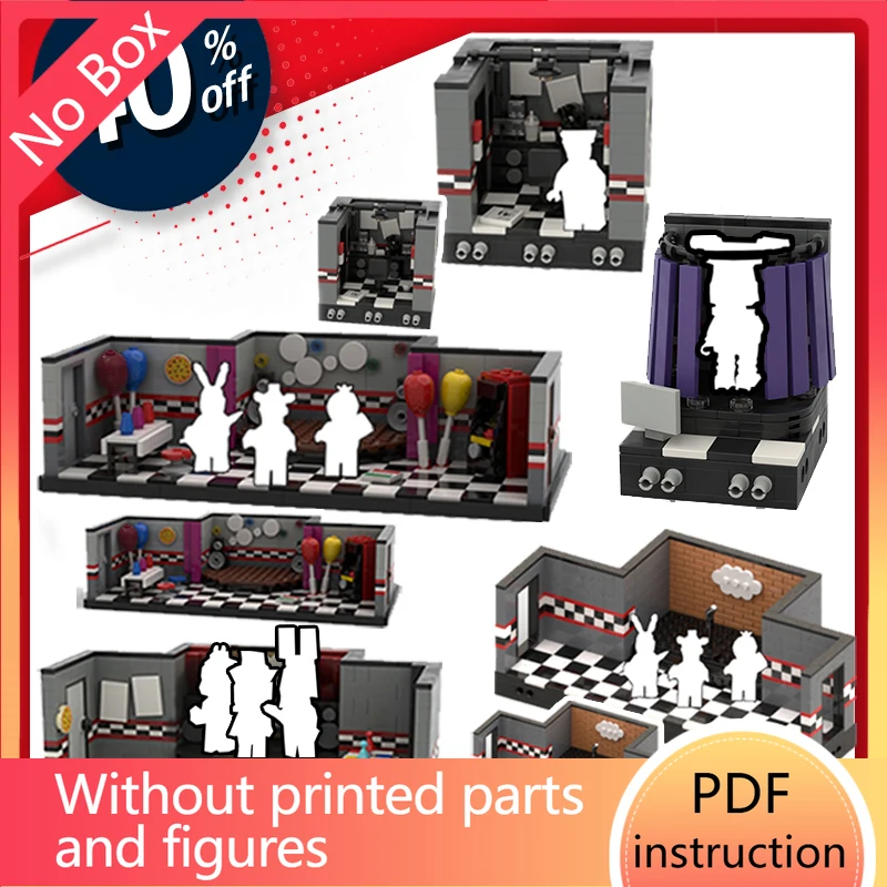 

Игры ужасов, игрушки, фигурки медведей, персонажи кролика, безопасность, офис, ресторан, шоу, сцена, игра ужасов, сцены, строительные блокиCh