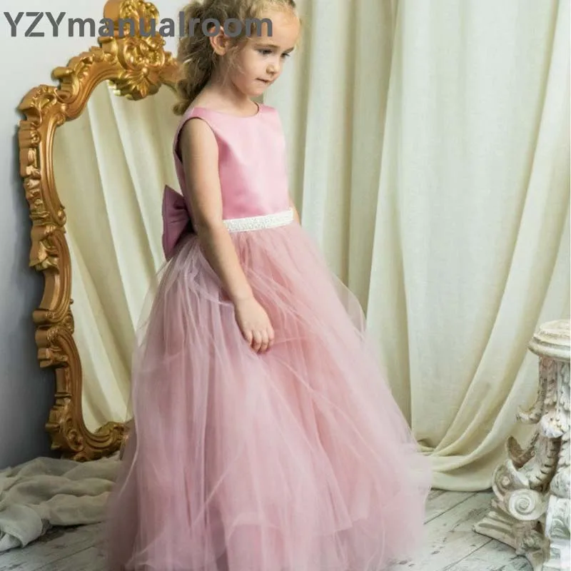 Vestido Formal de fiesta de cumpleaños para niños, vestidos de princesa, vestidos de niña de flores para boda, fiesta de concierto elegante, banquete, dama de honor