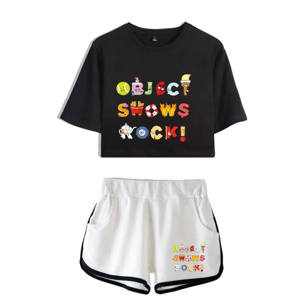 Jacknjellify Object Shows Rock T-shirts Merch Tee Women Men Streetwear Fashion Two Piece Set Shorts+Lovely TShirt Harajuku