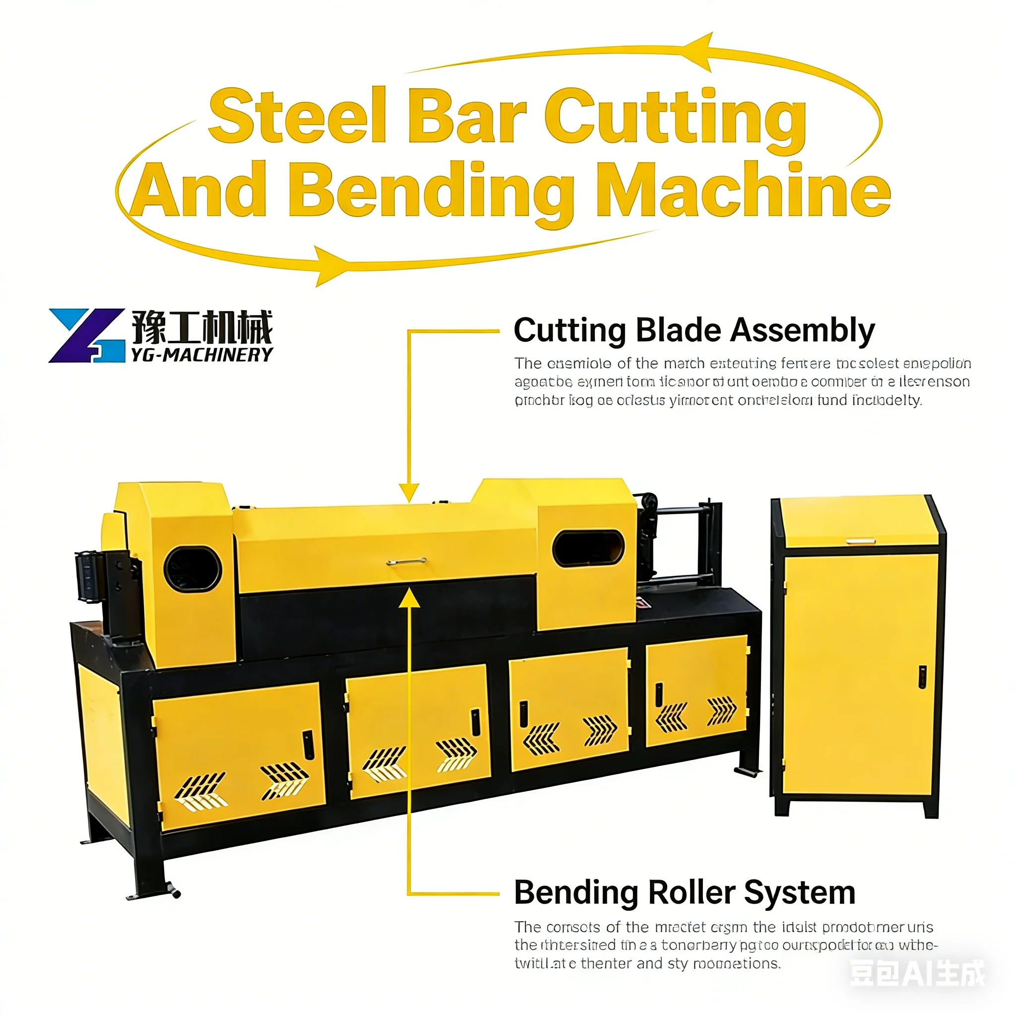 

Customized Multifunctional Rebar Straightening And Cutting Machine 6-60mm | Hydraulic Steel Bar Cutting And Bending For Large Pr