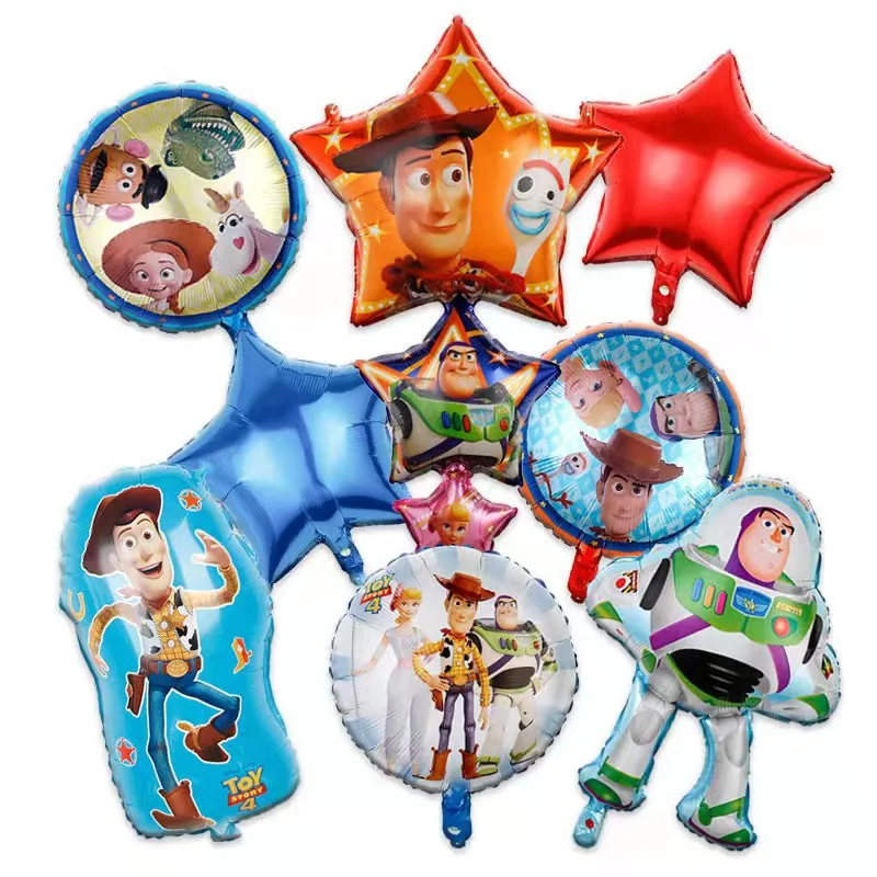 Disney Anime Toy Story Metallic Balloons Cartoon Woody Bass Lightyear Balloons  Party Decoration Balloons Kids Gifts