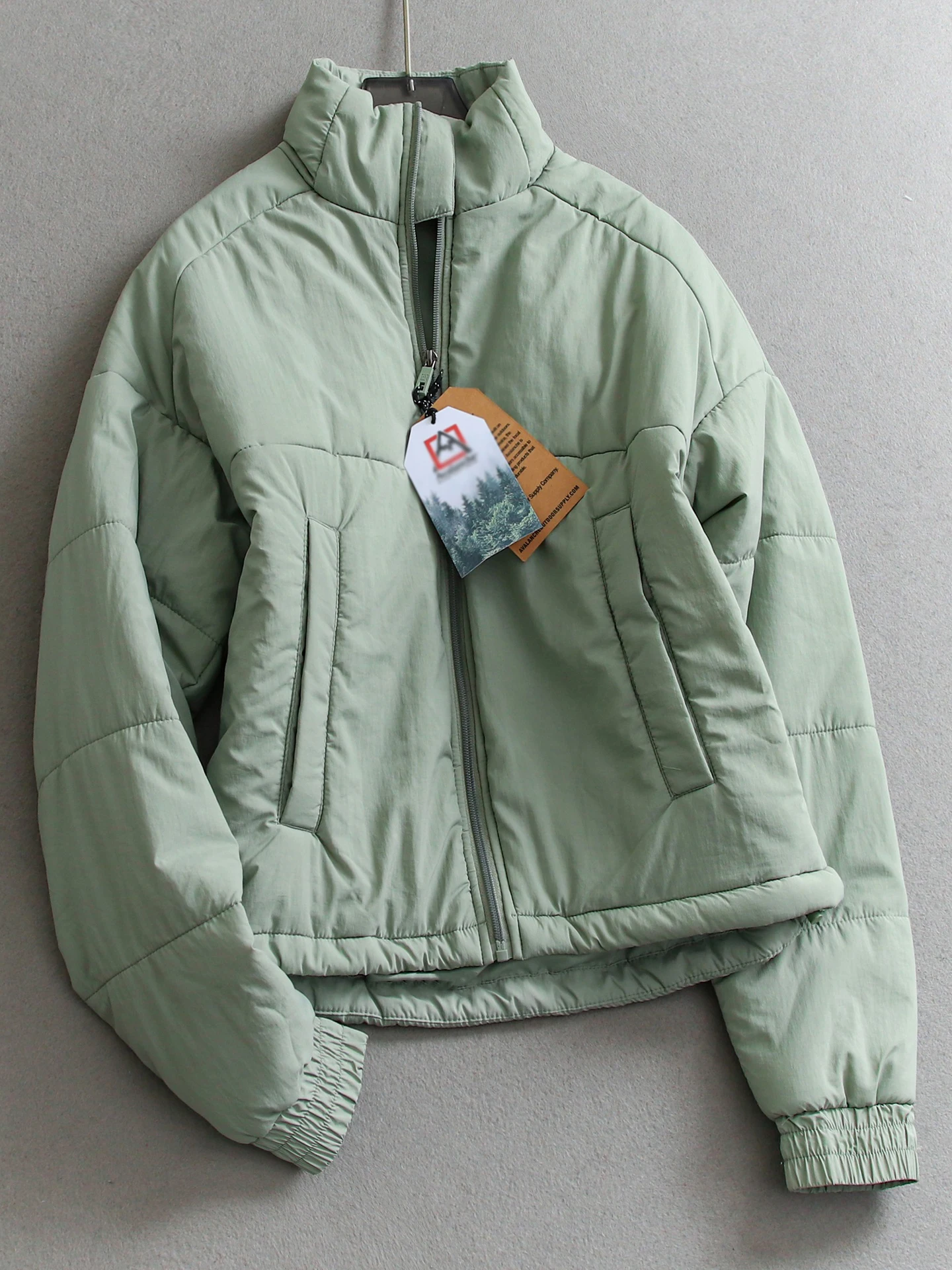 

Slim Fit Casual Long Sleeve Stand Collar Thin Cotton Jacket for Women Commute Simple Style Pure Color Q832